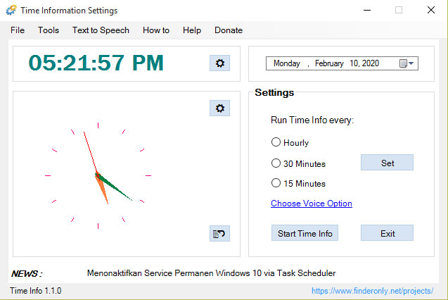 Time Information screenshot
