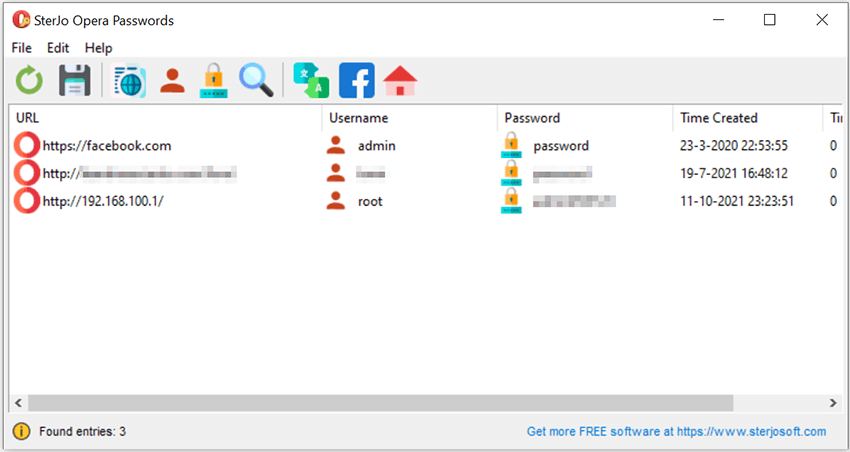 SterJo Opera Passwords screenshot