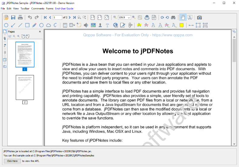 jPDFNotes for Linux screenshot