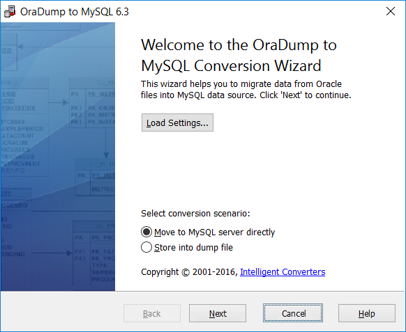 OraDump-to-MySQL screenshot