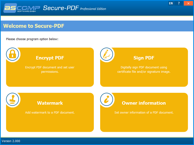 Secure-PDF screenshot