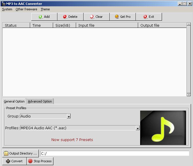 MP3 to AAC Converter screenshot