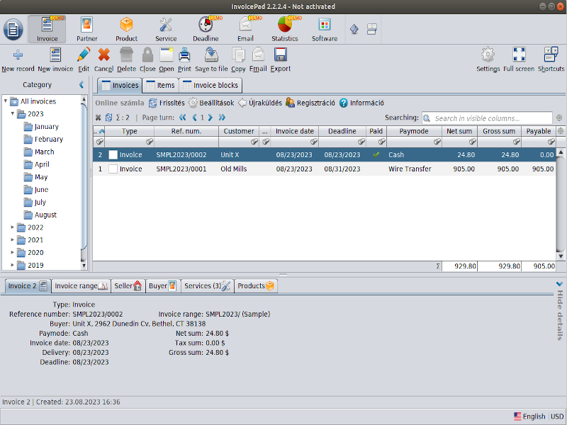 InvoicePad 2 screenshot