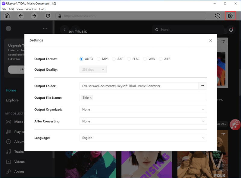 UkeySoft Tidal Music Converter (Mac) screenshot