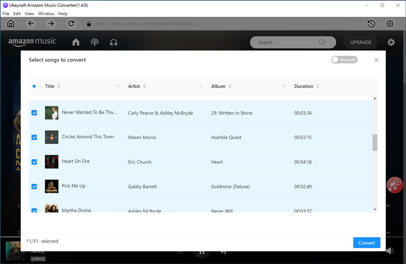 UkeySoft Amazon Music Converter (Mac) screenshot