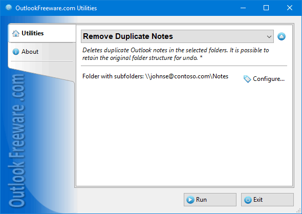 Remove Duplicate Notes for Outlook screenshot