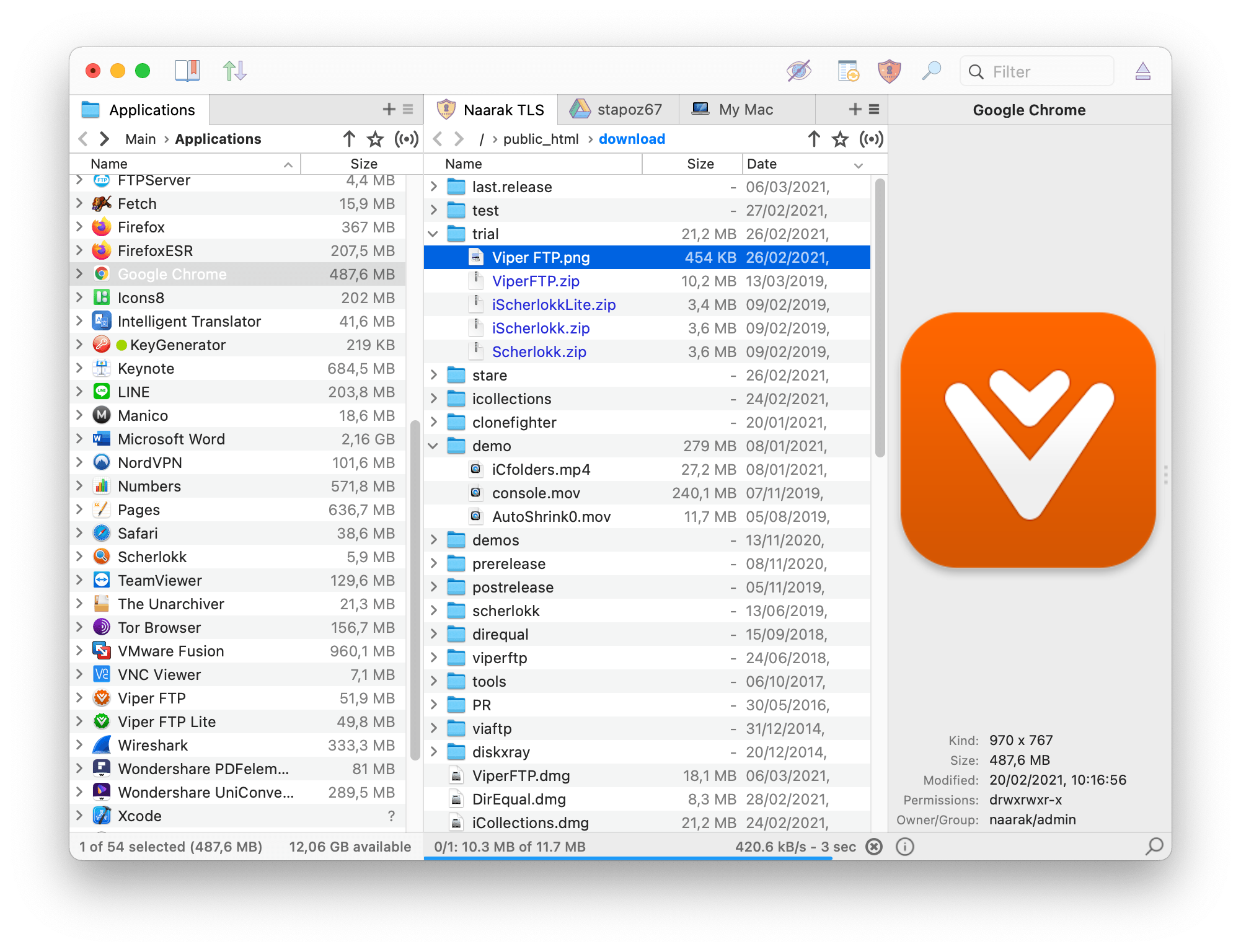 Viper FTP screenshot