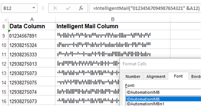 USPS Intelligent Mail IMb Barcode Fonts screenshot