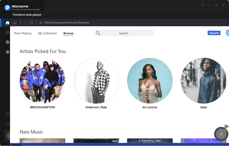 Macsome Pandora Music Downloader screenshot