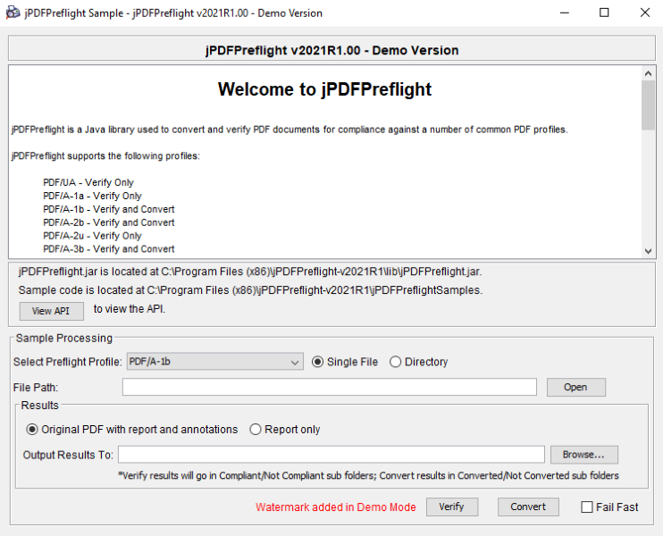 jPDFPreflight for Linux screenshot