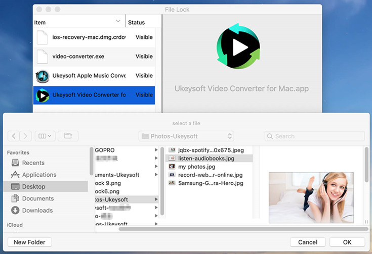 UkeySoft File Lock for Mac screenshot