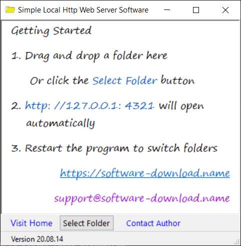 Simple Local Http Web Server Software screenshot