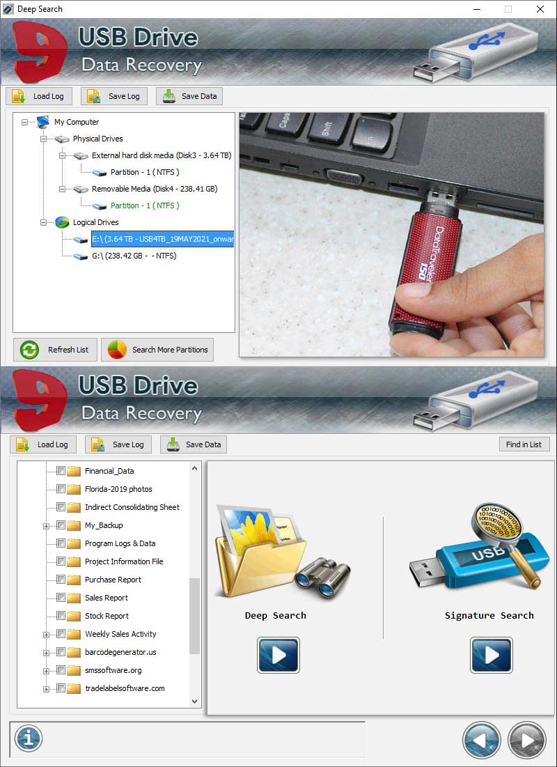 USB Drive Data Recovery Software screenshot