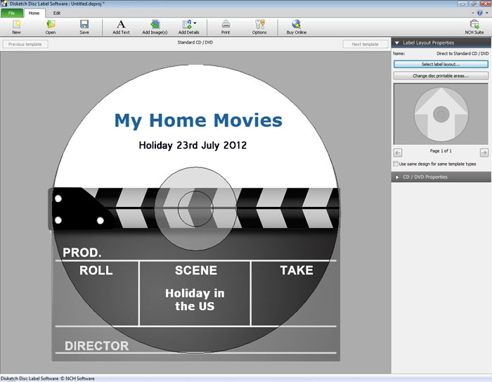 Disketch Disc Label Software Free screenshot