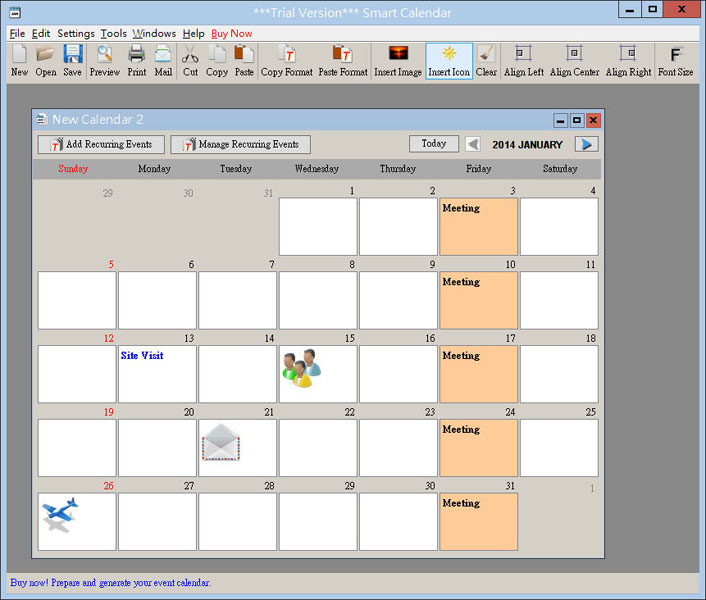 Smart Calendar Software for Mac screenshot
