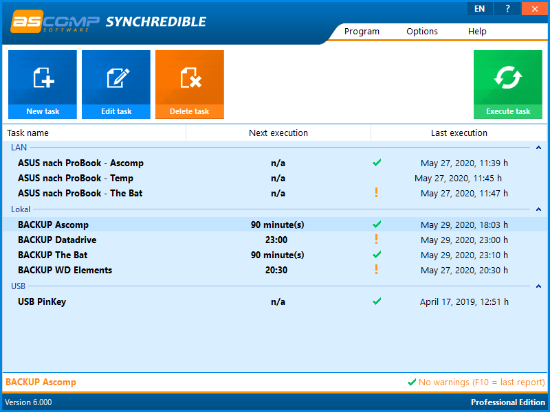 Synchredible screenshot