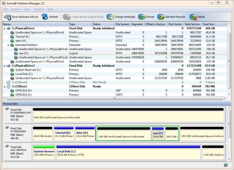 Active Partition Manager screenshot