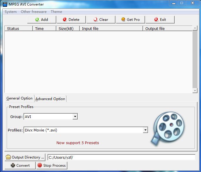 MPEG AVI Converter screenshot