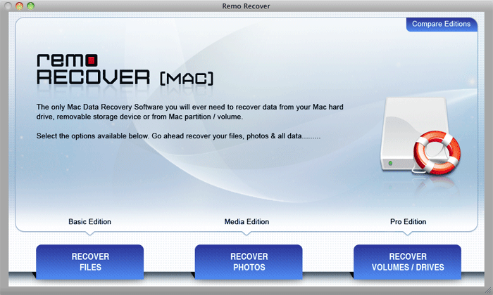 Remo Recover Mac Basic Edition screenshot