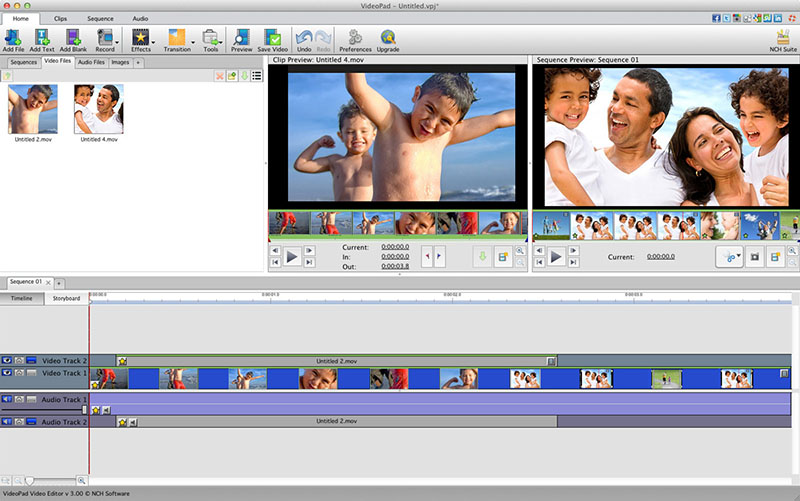 VideoPad Masters Edition for Mac screenshot