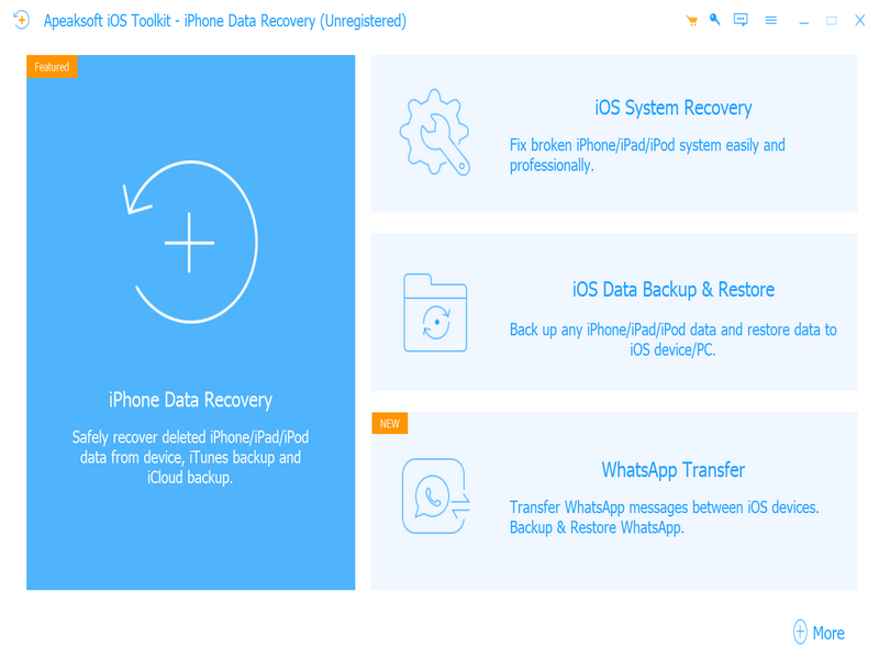 Apeaksoft iPhone Data Recovery screenshot