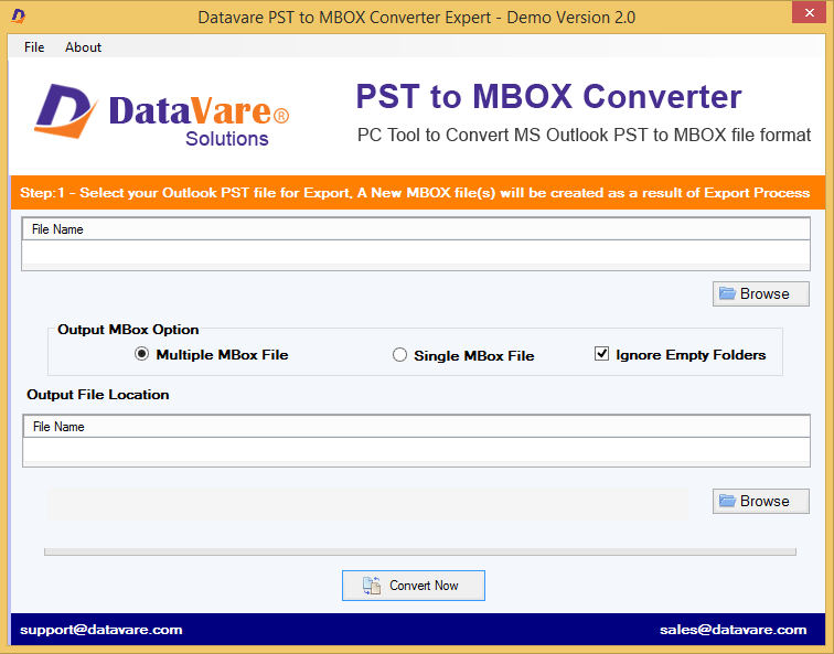 DataVare PST to MBOX Converter Expert screenshot