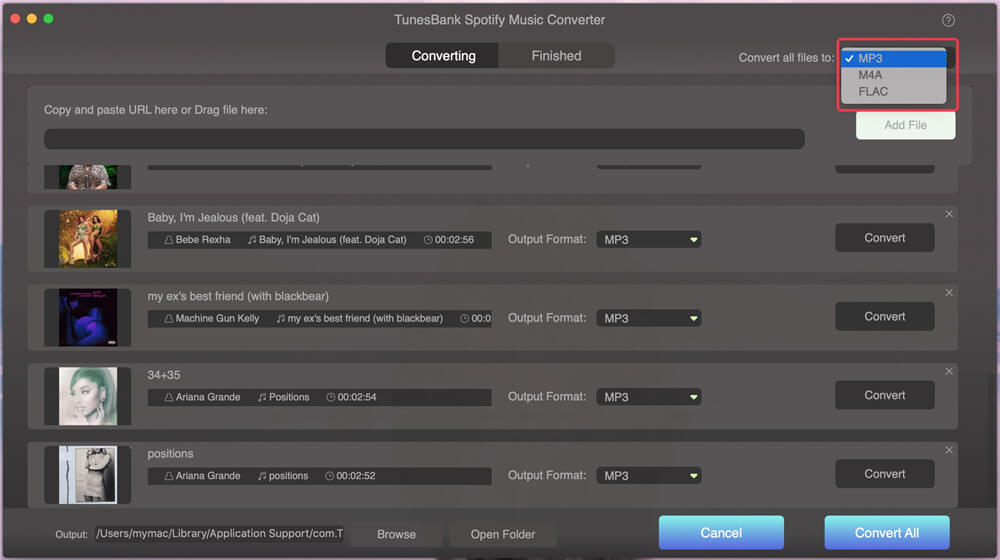 TunesBank Spotify Music Converter (Mac) screenshot