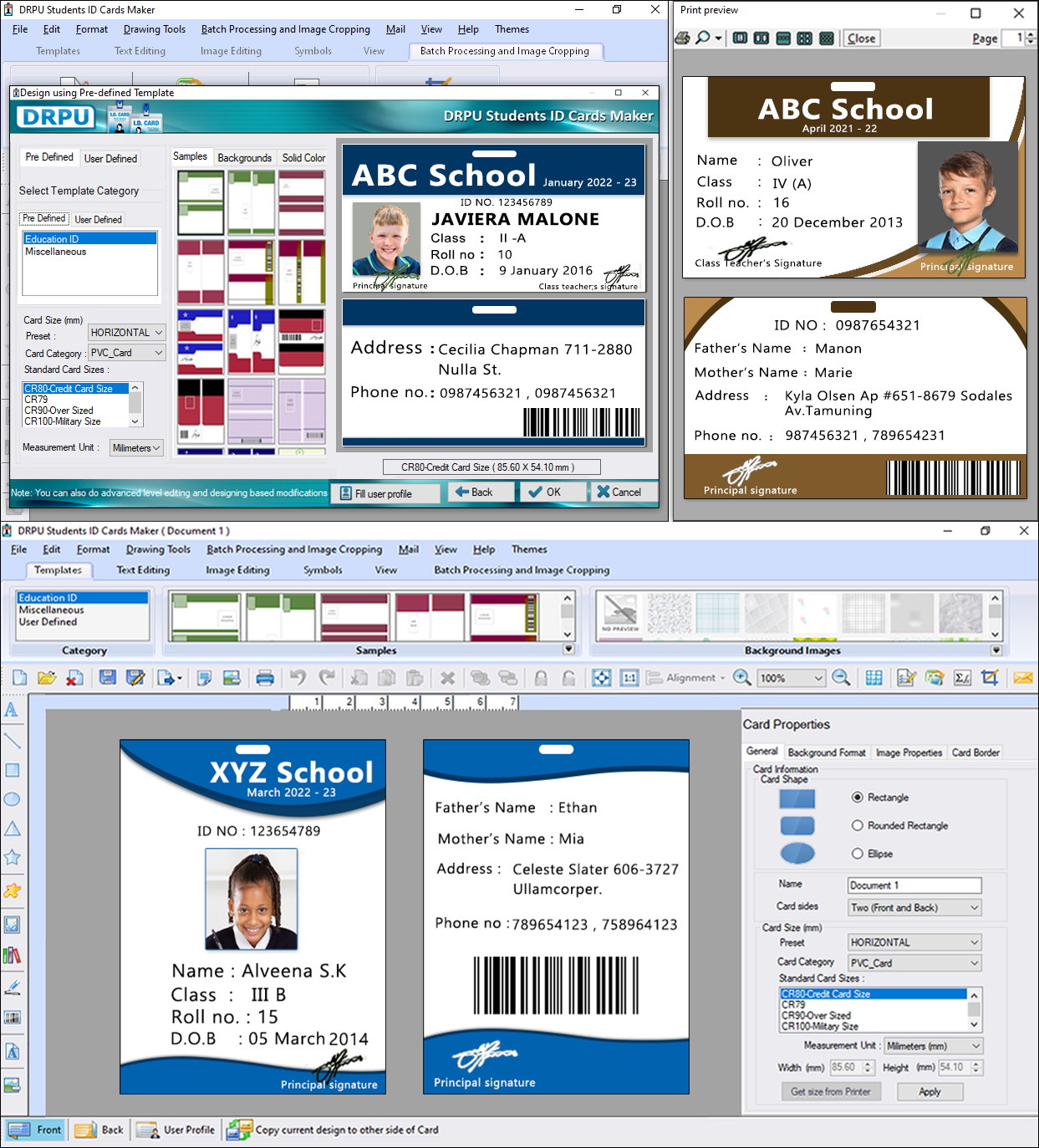 Student ID Card Maker Software screenshot
