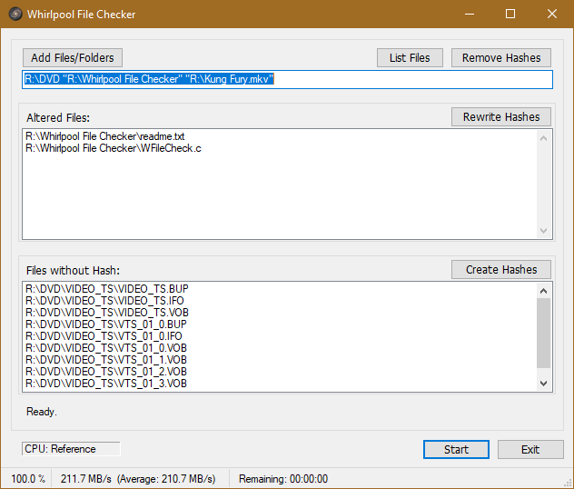 Whirlpool File Checker screenshot