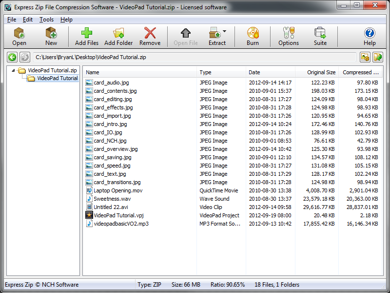 Express Zip File Compression Free screenshot