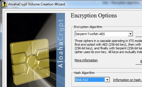 Aloaha Crypt Disk screenshot
