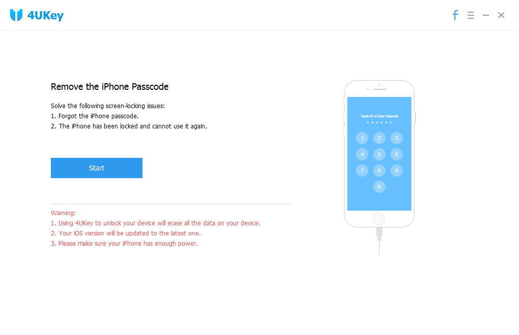 Tenorshare 4uKey-iPhone Pasword Unlocker screenshot