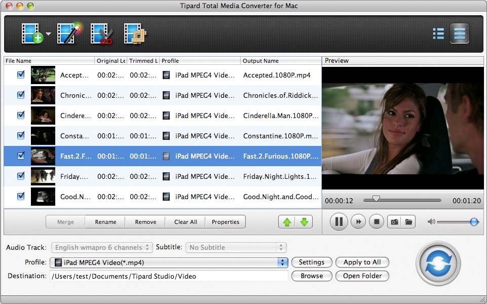 Tipard Total Media Converter for Mac screenshot