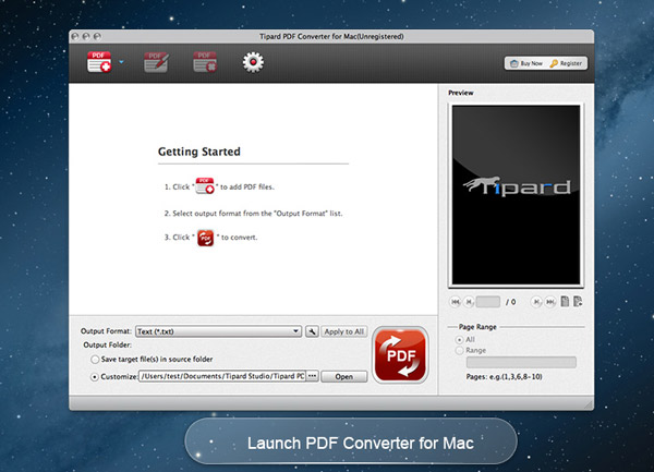 Tipard PDF Converter for Mac screenshot