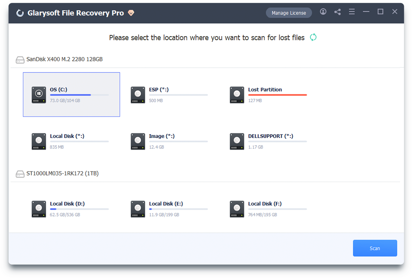Glarysoft File Recovery Pro screenshot