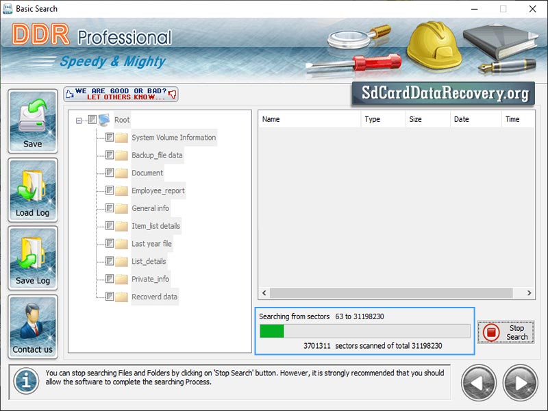 Professional Data DDR Recovery Software screenshot