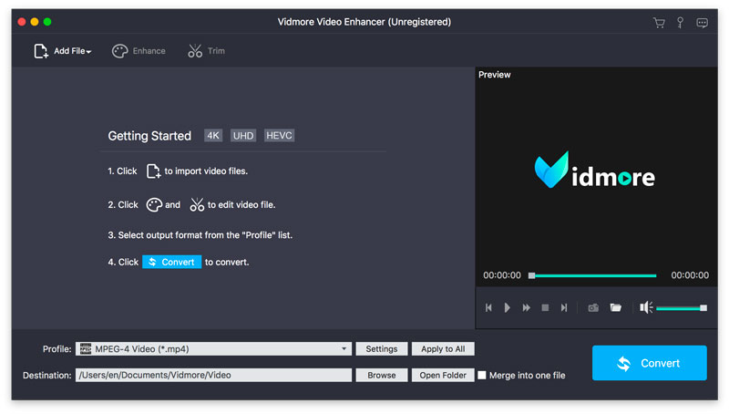 Vidmore Video Enhancer for Mac screenshot