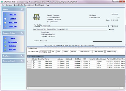 ezPaycheck Payroll Software screenshot