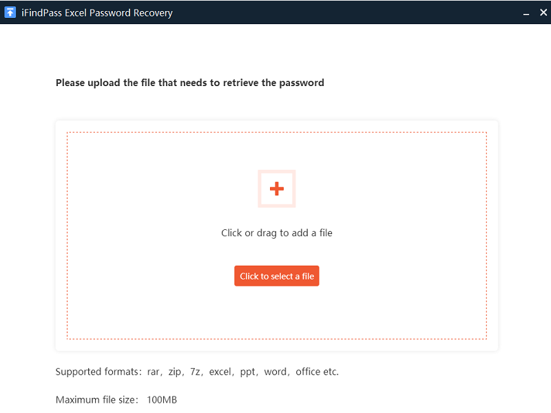 iFindPass Excel Password Recovery screenshot