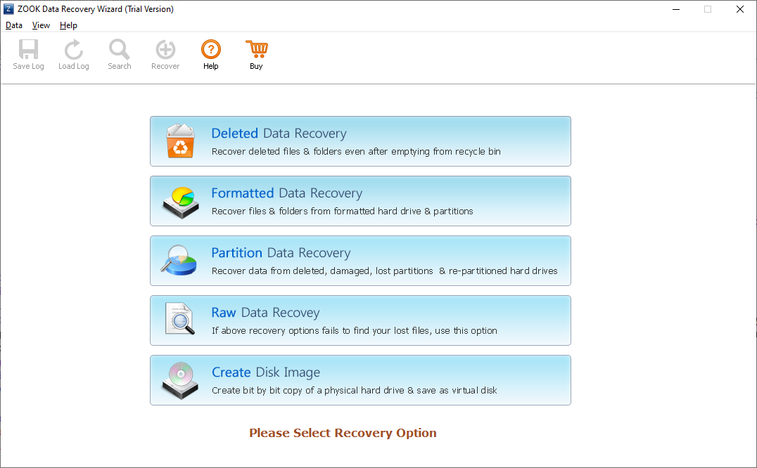 ZOOK Data Recovery Software screenshot