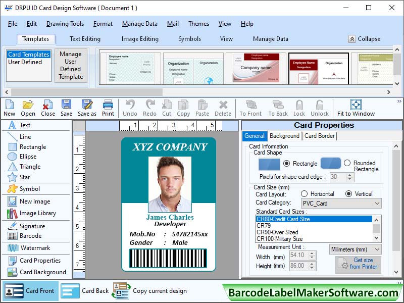 ID Card Maker and Label Design Software screenshot