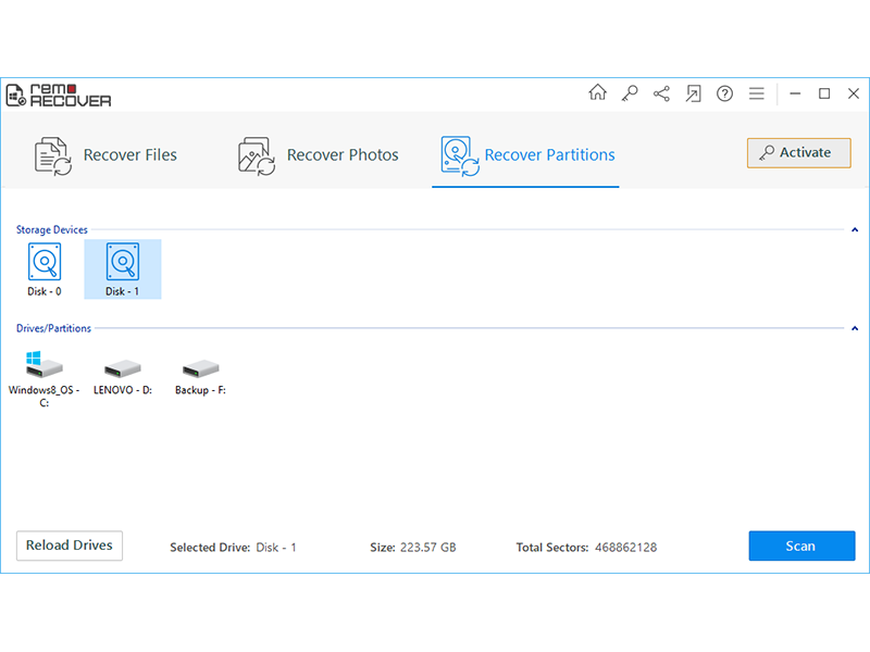 Remo Recover Windows Pro Edition screenshot