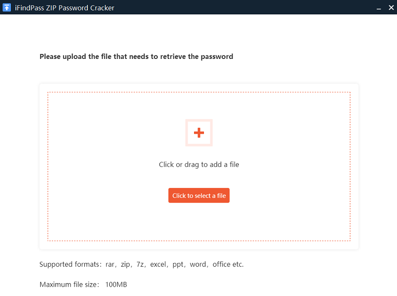 iFindPass ZIP Password Cracker screenshot