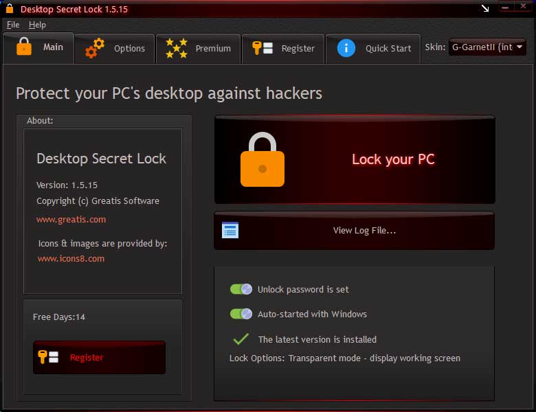 Desktop Secret Lock screenshot