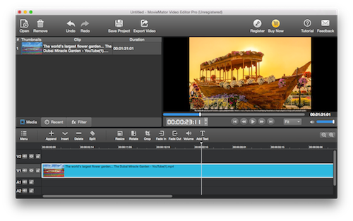MovieMator Video Editor Mac screenshot