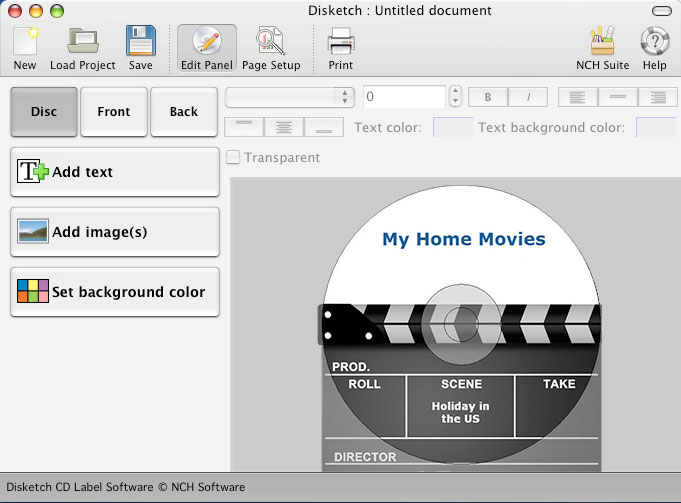Disketch Disc Label Software Plus Mac screenshot