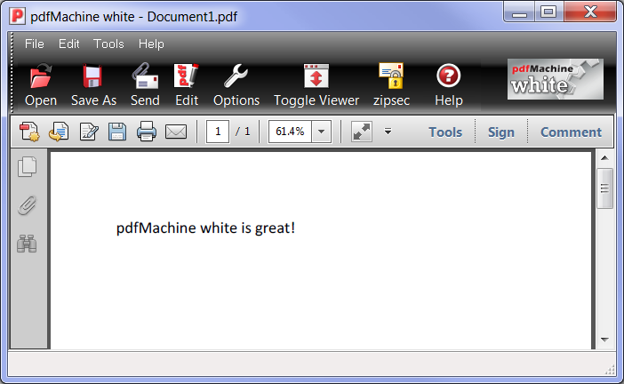 pdfMachine white screenshot
