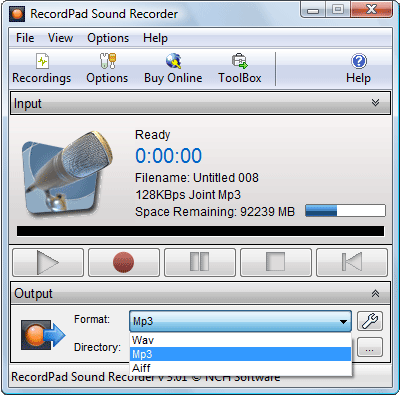 RecordPad Sound Recorder Free screenshot