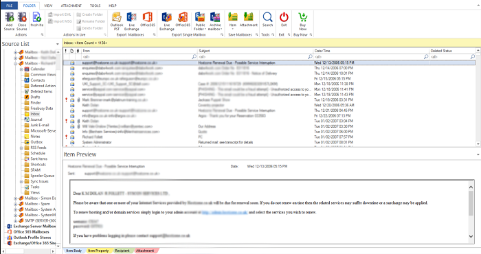 SameTools Exchange Migration Tool screenshot