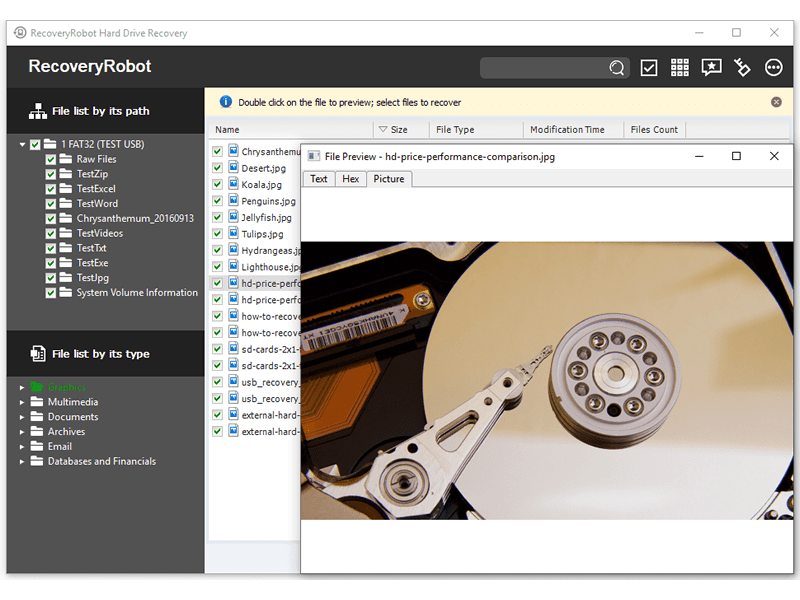RecoveryRobot Hard Drive Recovery screenshot